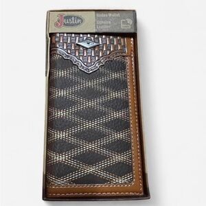 Justin Boots Black and Brown Leather Key Holder